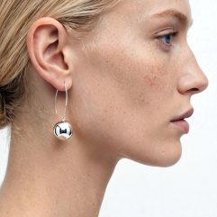 20mm Ball Drop Earrings – 925 Sterling Silver Large Handmade Hook Earrings
