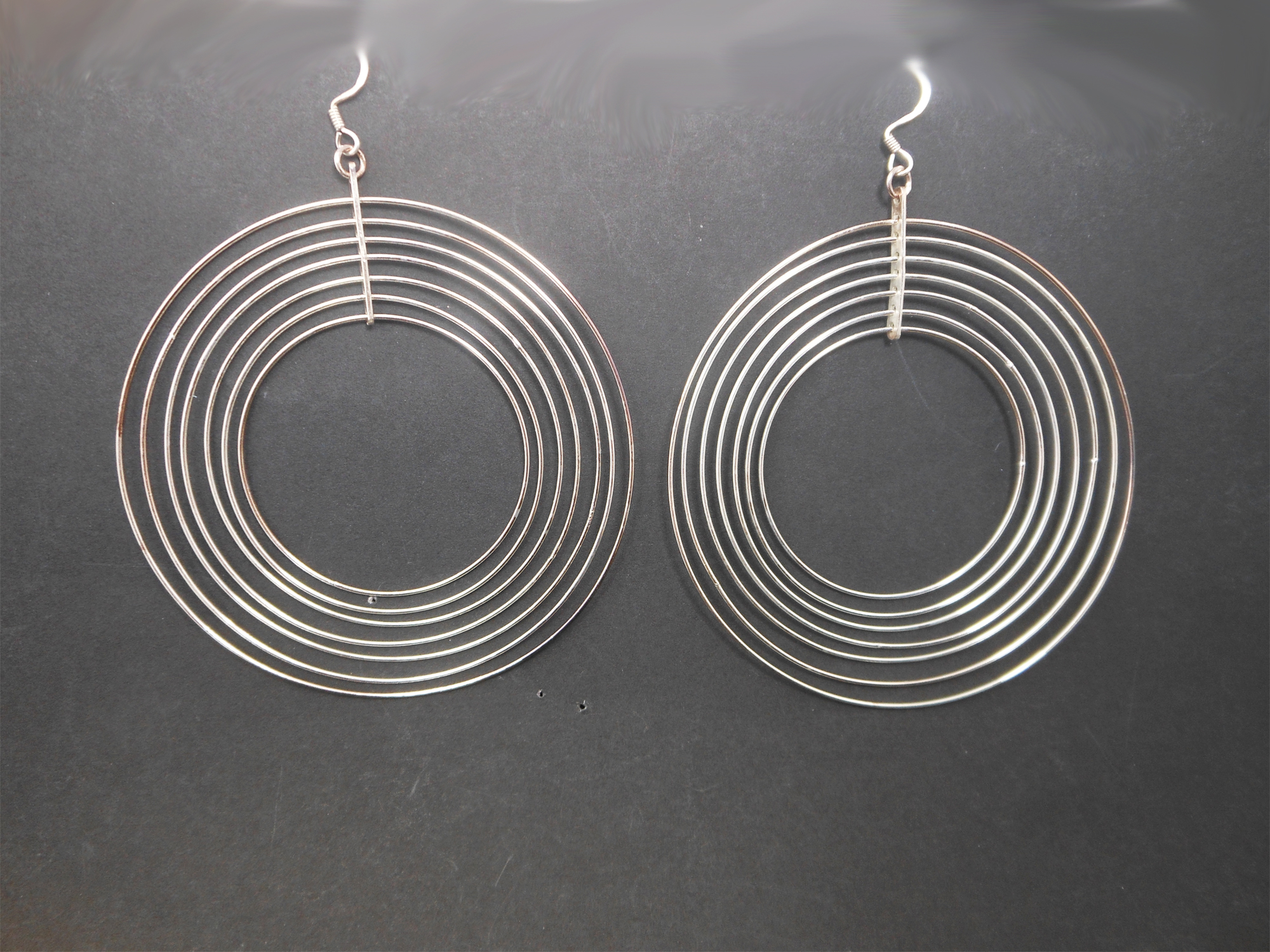 Handcrafted 925 Sterling Silver Multi-Layer Circle Dangle Earrings – Lightweight & Shiny - Image 11