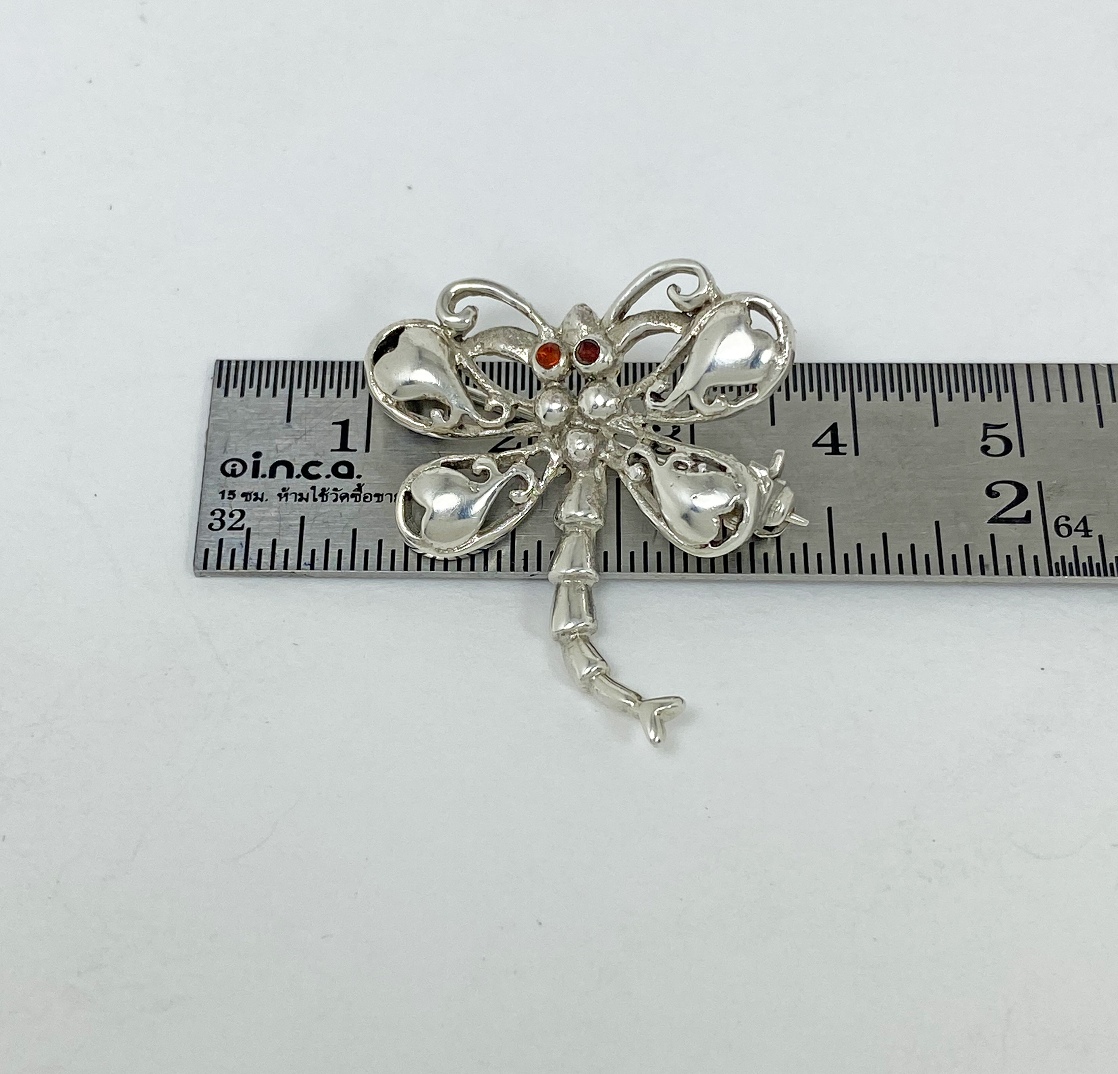 Sup Silver Dragonfly Brooch 925 Sterling Silver, Handmade Dragonfly Pendant Jewelry Gifts - Image 5