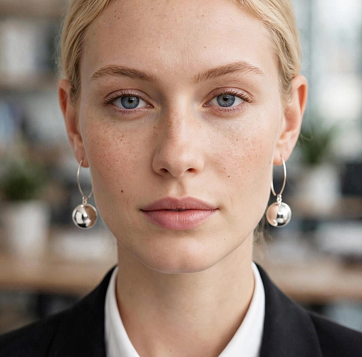 20mm Ball Drop Earrings – 925 Sterling Silver Large Handmade Hook Earrings - Image 4