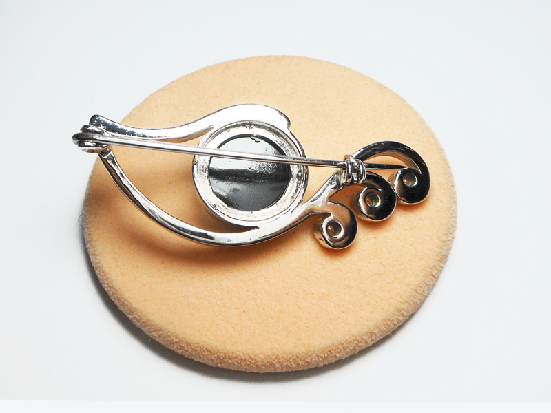 Sup Silver Black Onyx Brooch 925 Sterling Silver, Handmade Jewelry Gifts For Her - Image 2