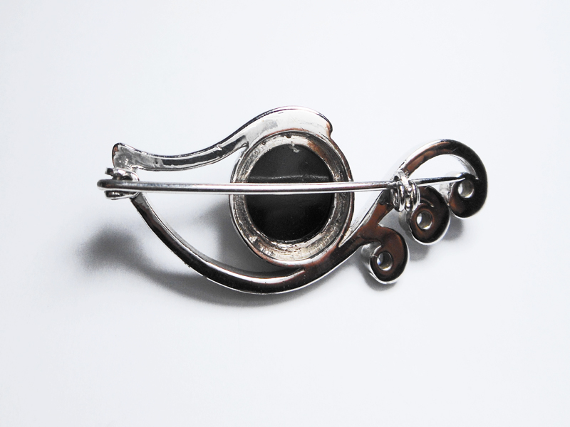 Sup Silver Black Onyx Brooch 925 Sterling Silver, Handmade Jewelry Gifts For Her - Image 8