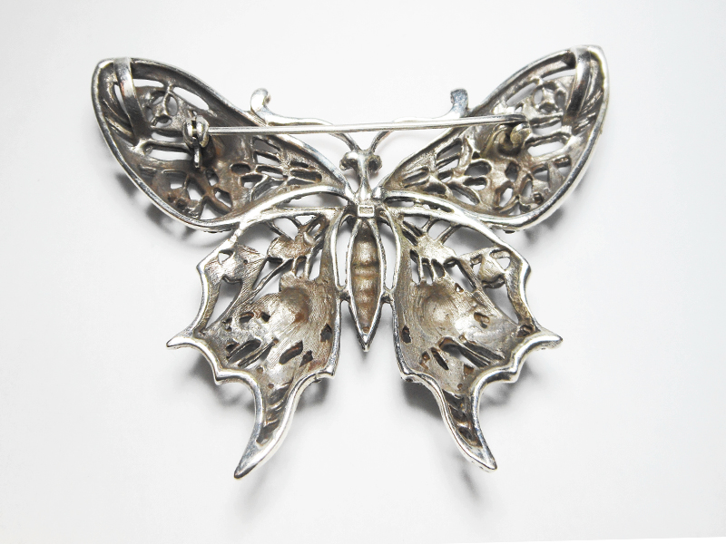 Garnet Butterfly Brooch, Large Silver Pendant | Sup Silver - Image 8