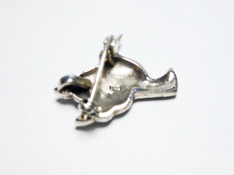 Sup Silver Marcasite Hummingbird Brooch 925 Sterling Silver, Handmade Bird Pendant Jewelry Gifts - Image 13