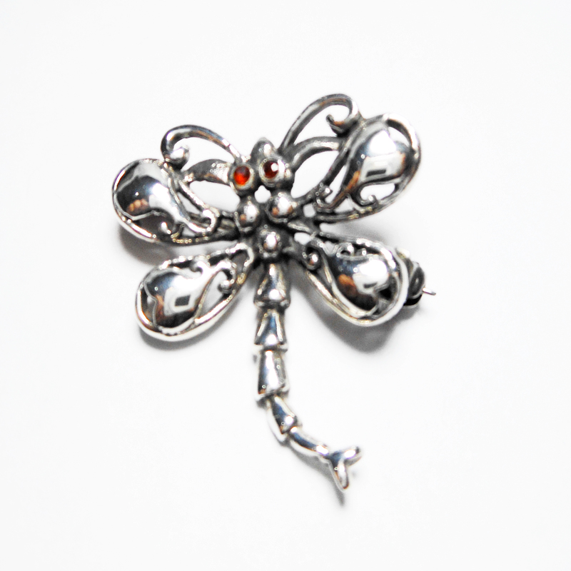 Sup Silver Dragonfly Brooch 925 Sterling Silver, Handmade Dragonfly Pendant Jewelry Gifts