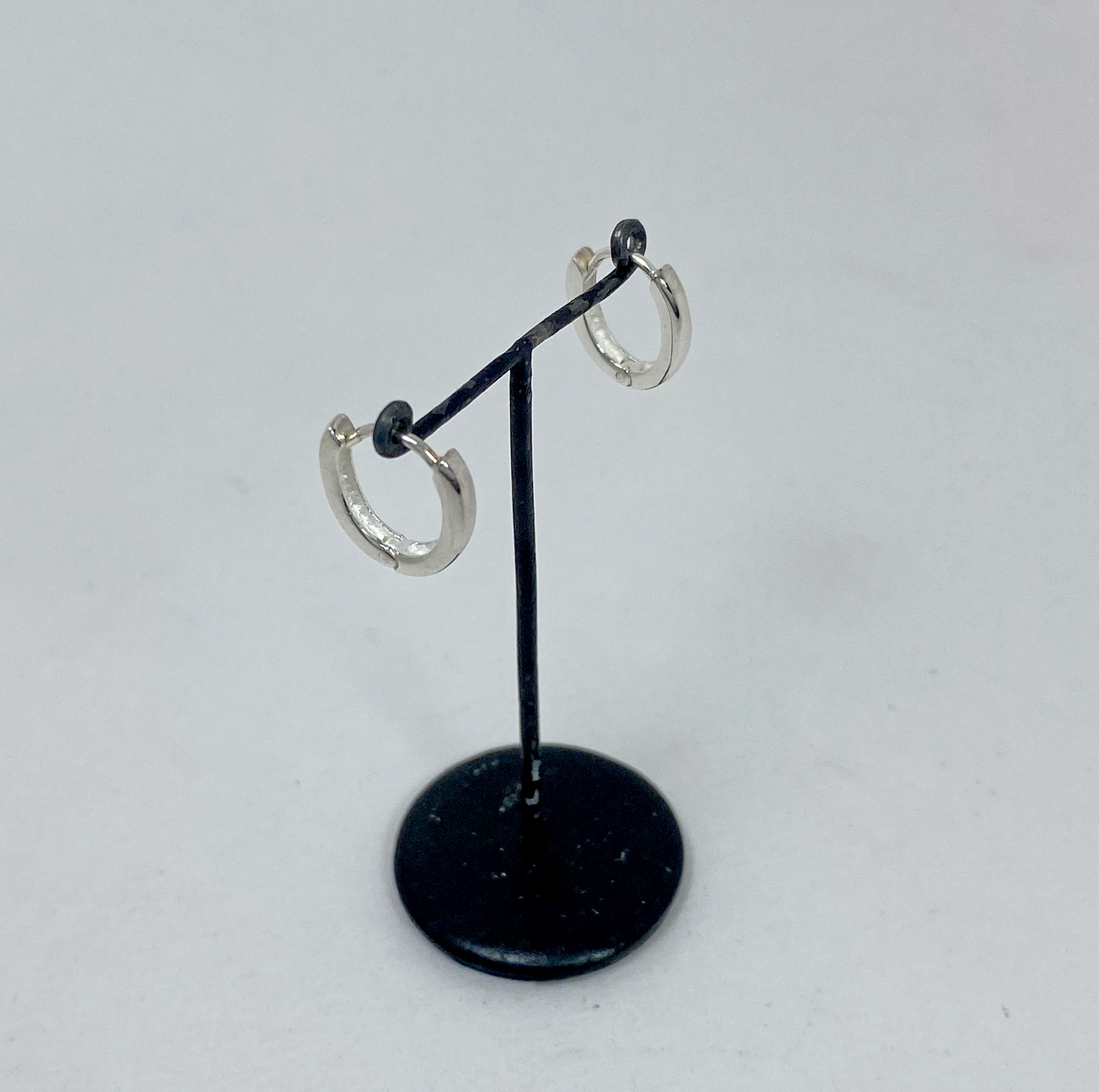 Oval Huggie Earrings – 925 Sterling Silver 2mm Wide Unisex Handmade Hoops - Image 12