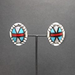 Multi Color Oval Earrings