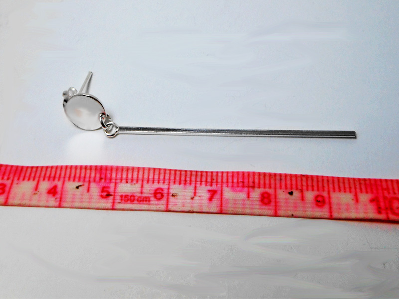 Drop Square Bar Earrings – 925 Sterling Silver Minimalist Long Dangle Bar Sup Silver - Image 3
