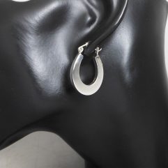 Handmade 925 Sterling Silver Puffy Horseshoe Hoop Earrings – Lucky Minimalist Jewelry