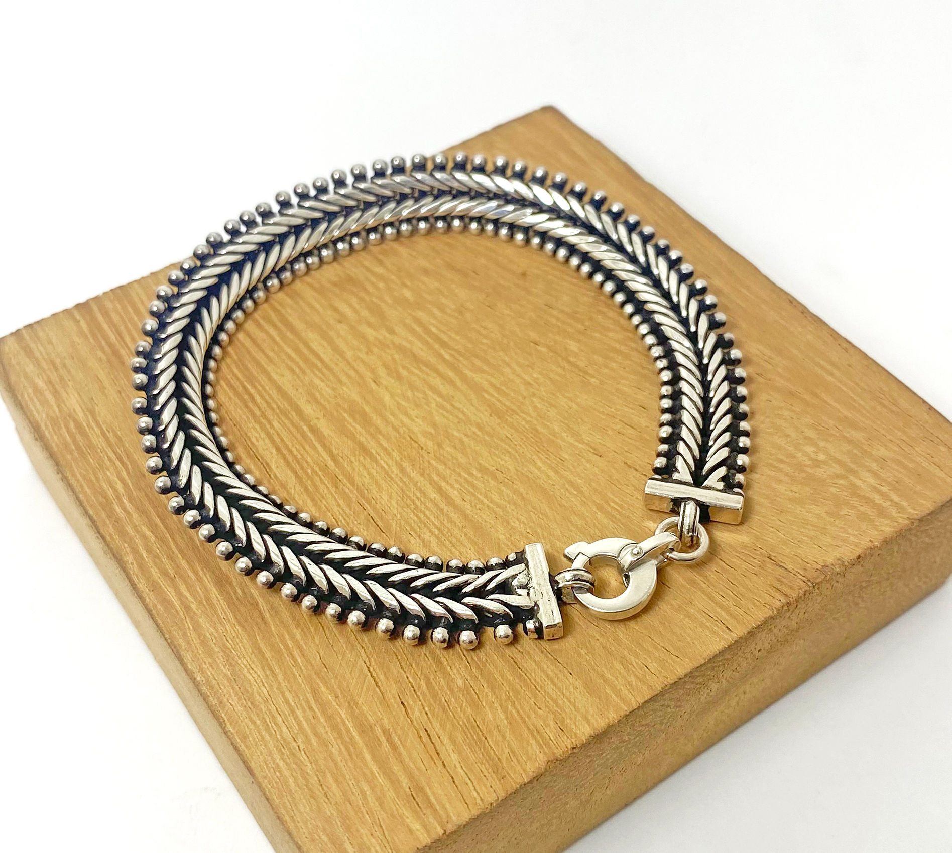 Handmade 925 Sterling Silver Centipede Link Chain Bracelet – Bold Unisex Artisan Jewelry - Image 6