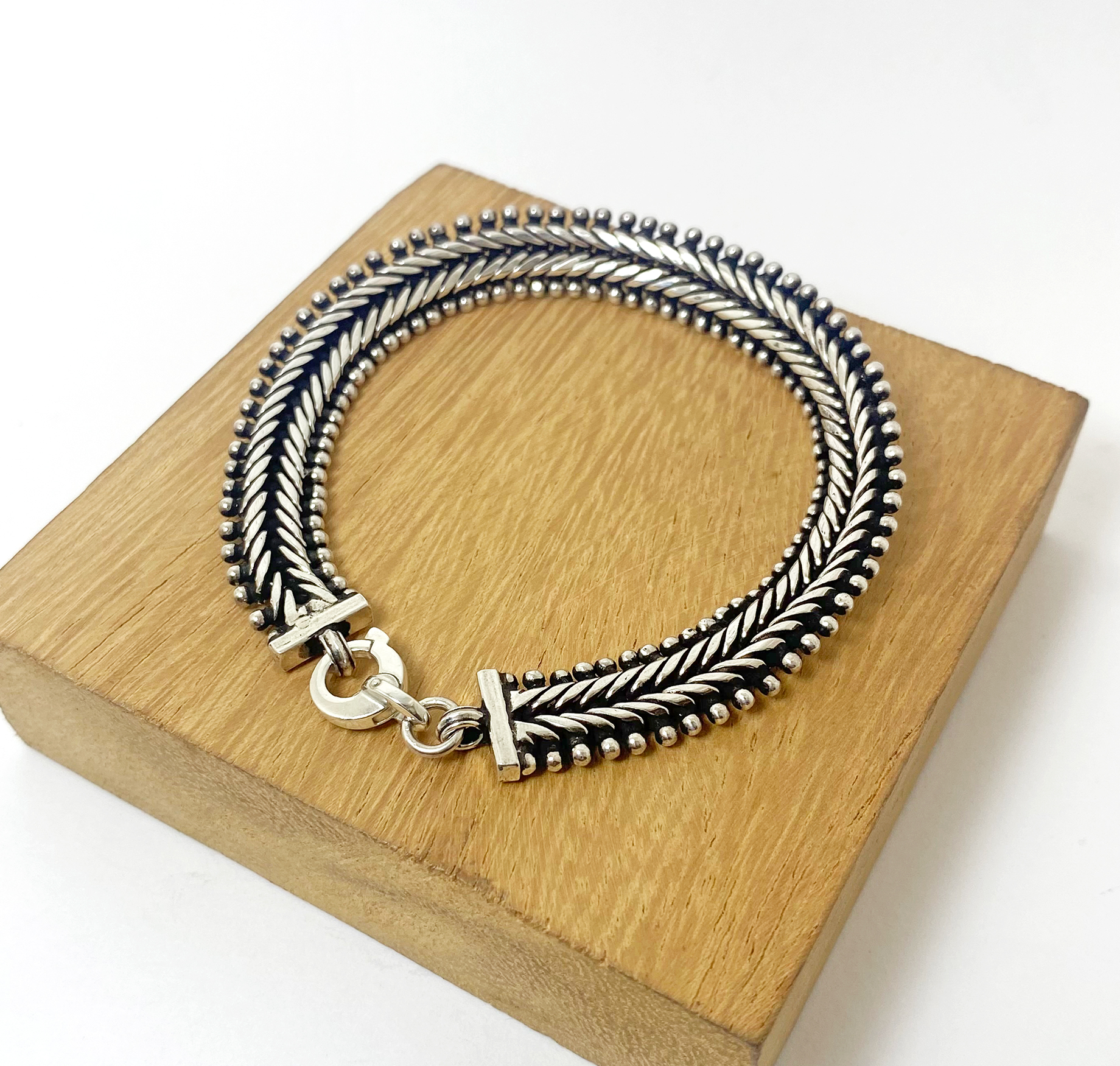 Handmade 925 Sterling Silver Centipede Link Chain Bracelet – Bold Unisex Artisan Jewelry - Image 7