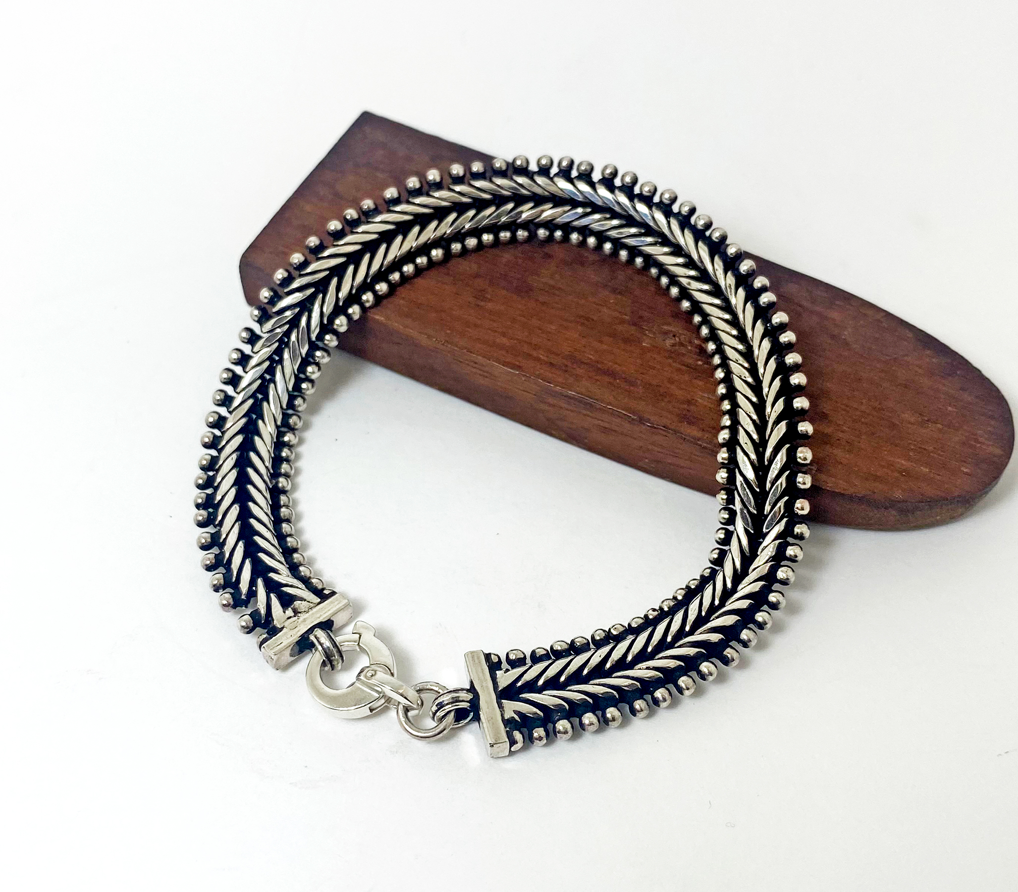 Handmade 925 Sterling Silver Centipede Link Chain Bracelet – Bold Unisex Artisan Jewelry - Image 9