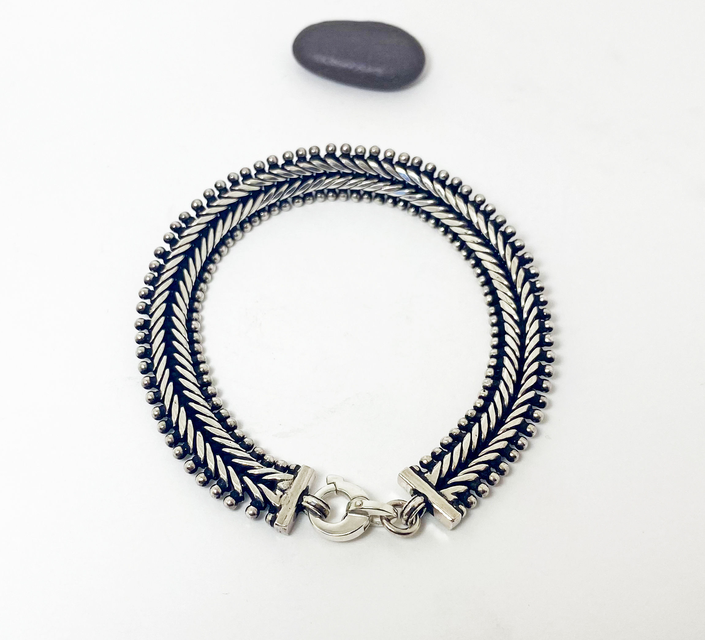 Handmade 925 Sterling Silver Centipede Link Chain Bracelet – Bold Unisex Artisan Jewelry - Image 10