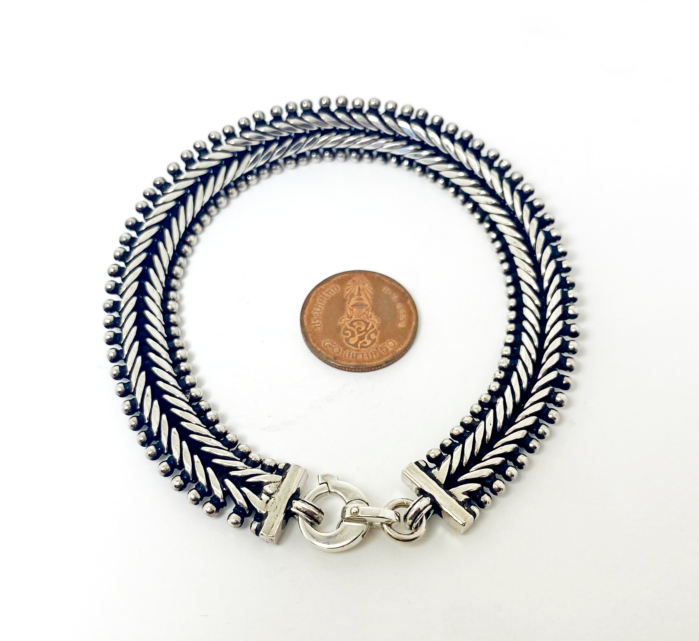 Handmade 925 Sterling Silver Centipede Link Chain Bracelet – Bold Unisex Artisan Jewelry - Image 17