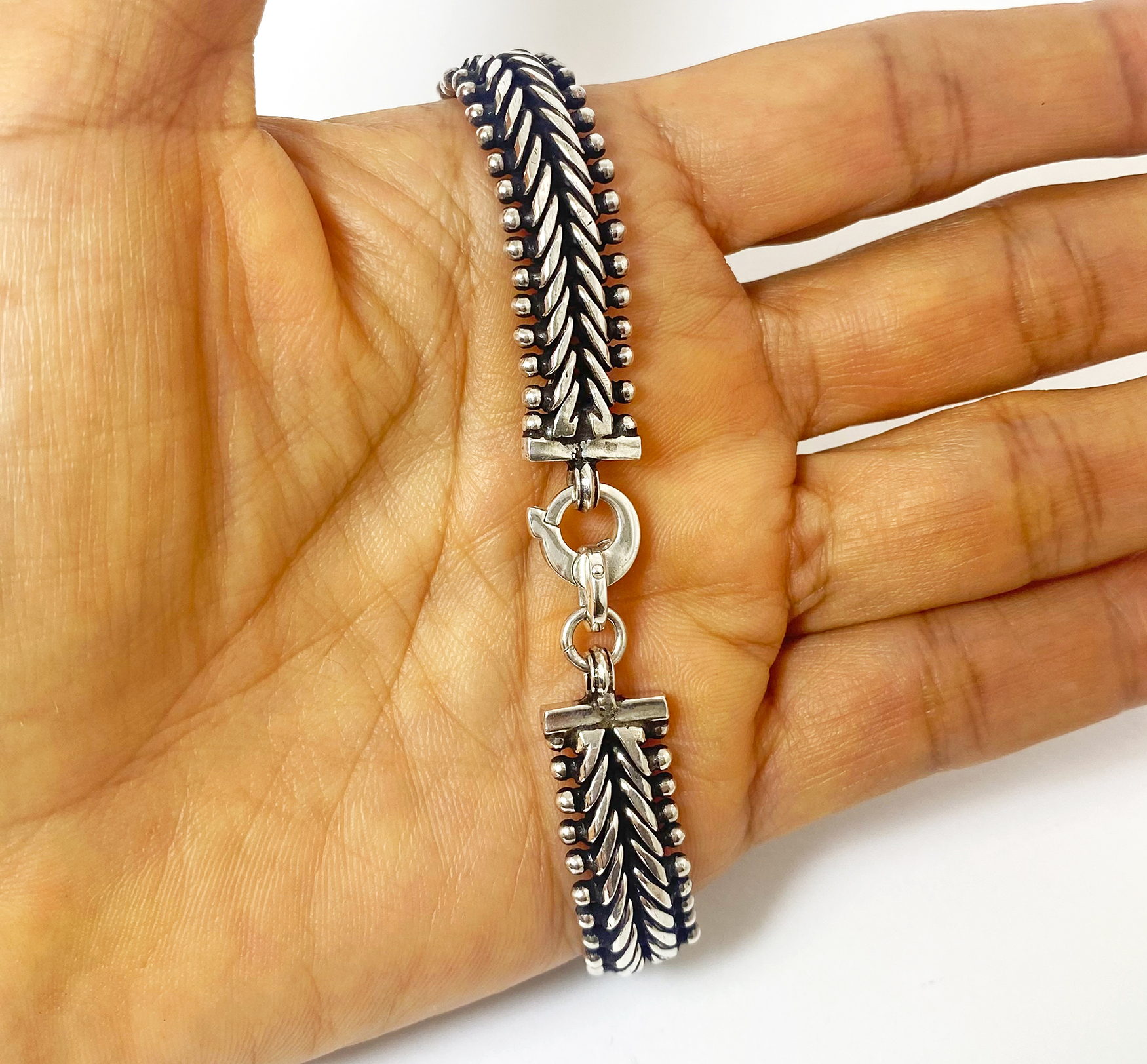 Handmade 925 Sterling Silver Centipede Link Chain Bracelet – Bold Unisex Artisan Jewelry - Image 16