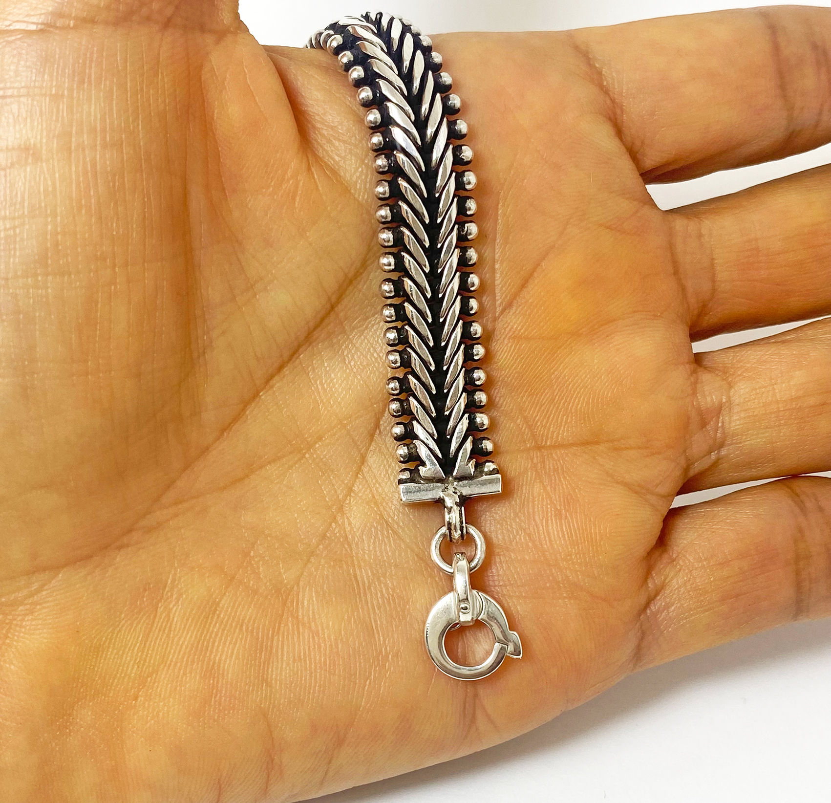 Handmade 925 Sterling Silver Centipede Link Chain Bracelet – Bold Unisex Artisan Jewelry - Image 15