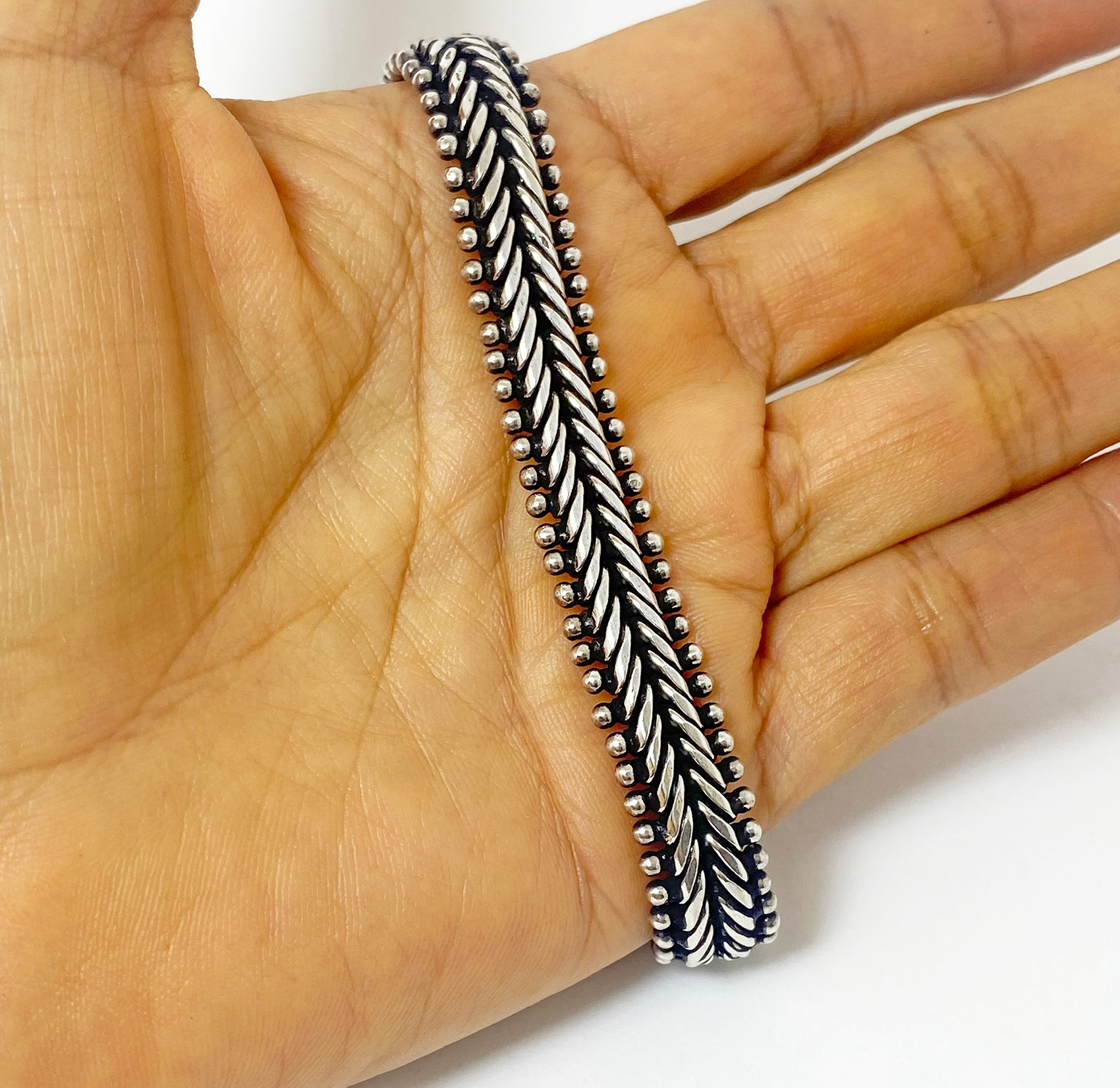 Handmade 925 Sterling Silver Centipede Link Chain Bracelet – Bold Unisex Artisan Jewelry - Image 14