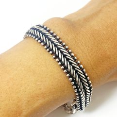 Handmade 925 Sterling Silver Centipede Link Chain Bracelet – Bold Unisex Artisan Jewelry