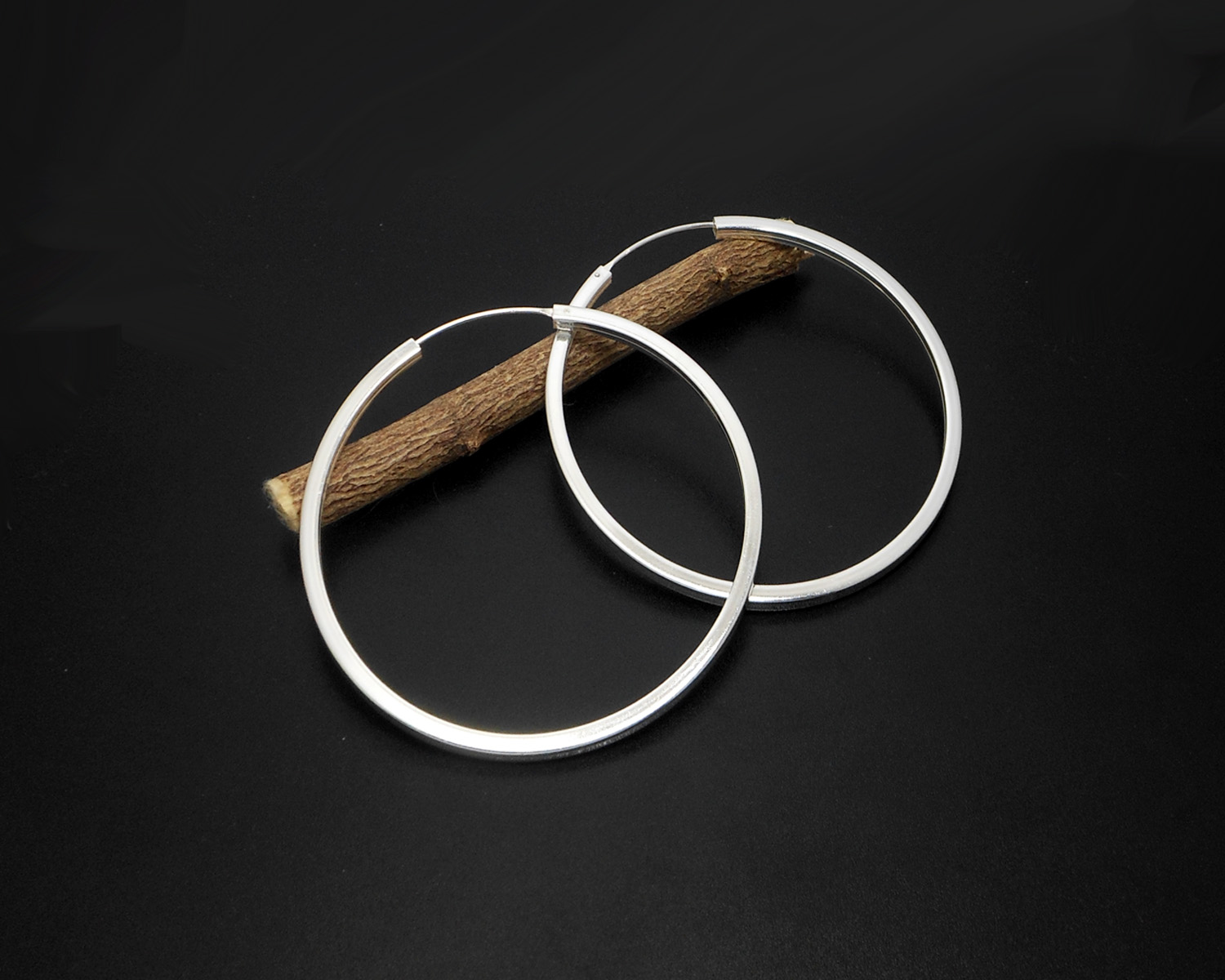 Handmade 65mm Square Tube Silver Hoop Earrings – Large Minimalist 925 Sterling Silver Jewelry - Image 9