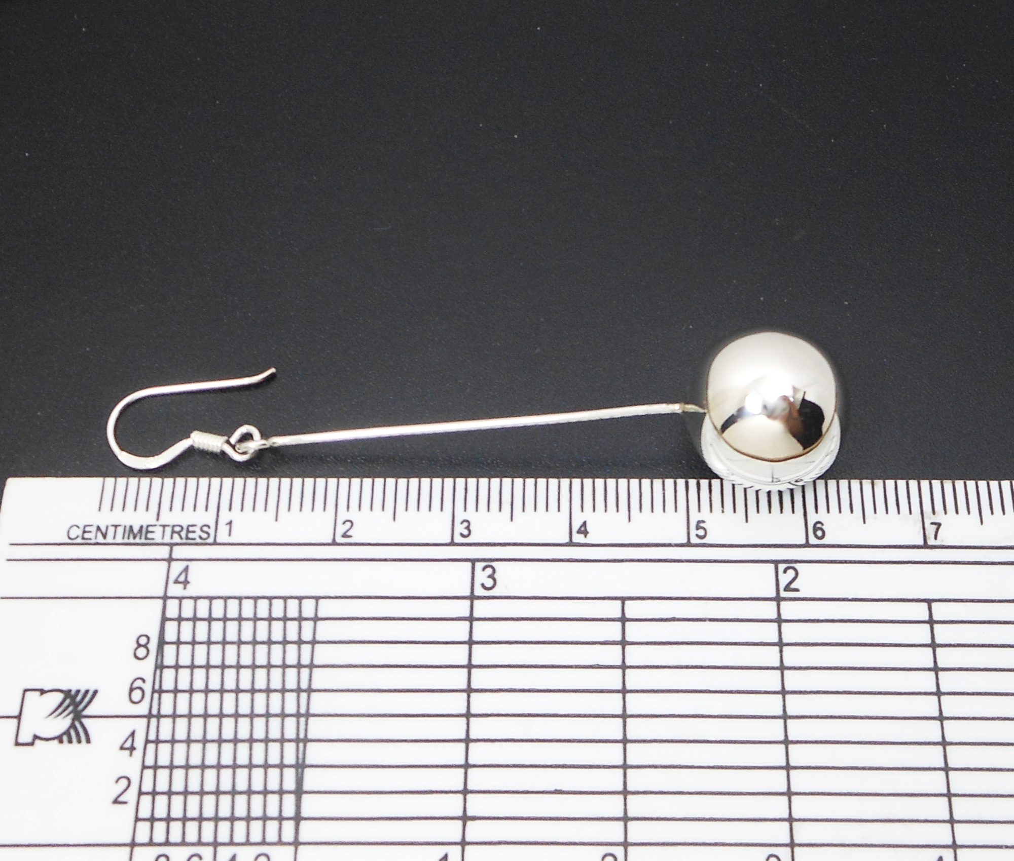 Long Dangle Ball Earrings – 925 Sterling Silver or 24K Gold Plated Handmade Drop Earrings - Image 7