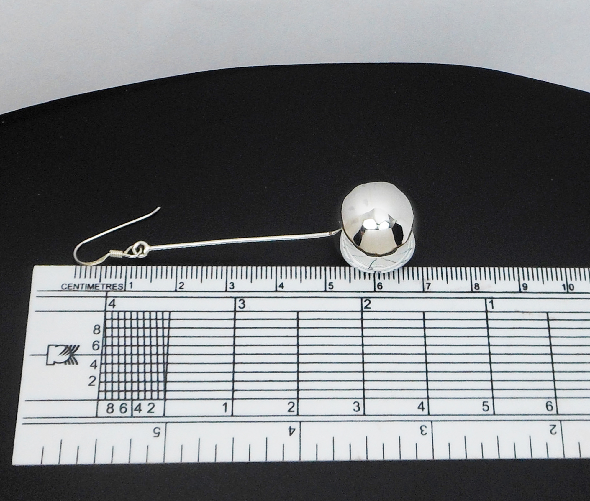 Long Dangle Ball Earrings – 925 Sterling Silver or 24K Gold Plated Handmade Drop Earrings - Image 8