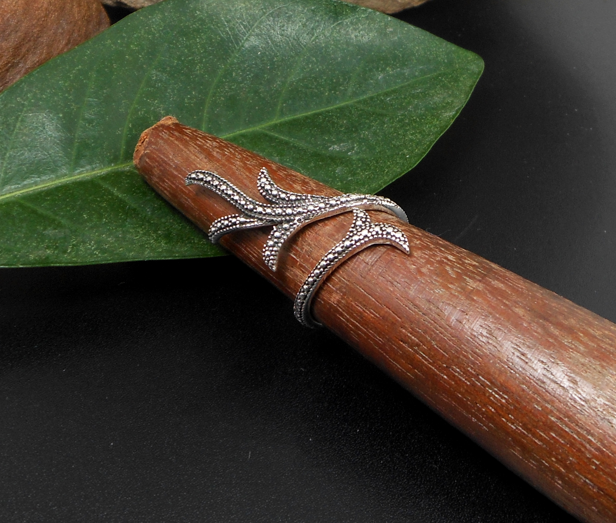 Handmade Leaf Branch Wrap Ring – 925 Sterling Silver Adjustable Statement Jewelry - Image 7