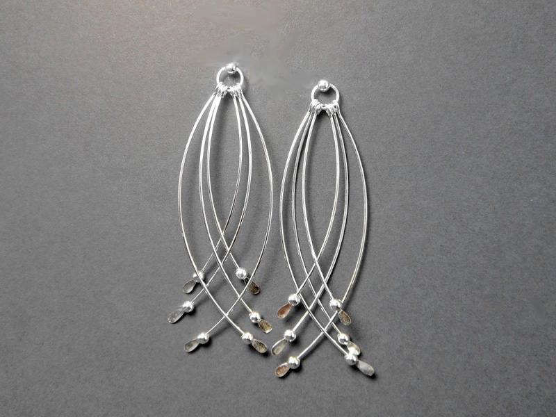 Multi Bar Dangle Earrings – Handcrafted 925 Sterling Silver Long Drop Earrings - Image 8