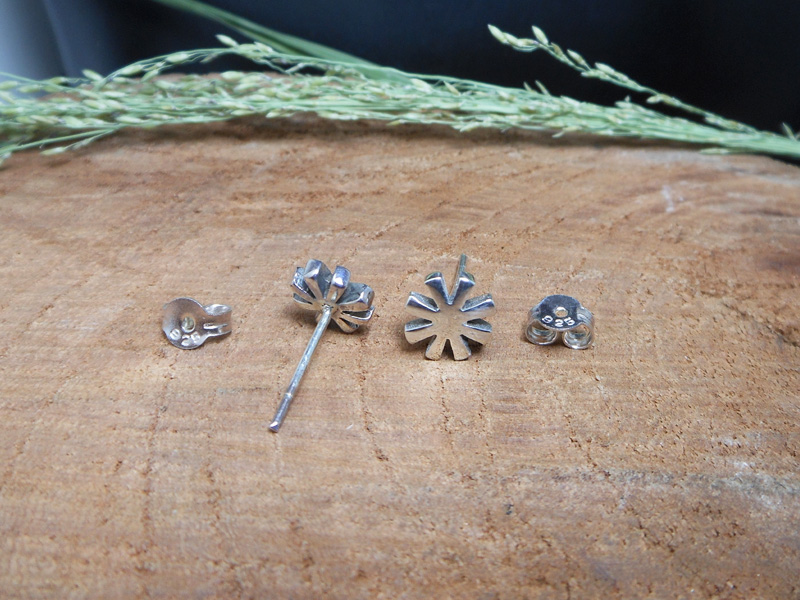 Minimalist Daisy Flower Stud Earrings 925 Sterling Silver – Handmade Floral Jewelry - Image 8