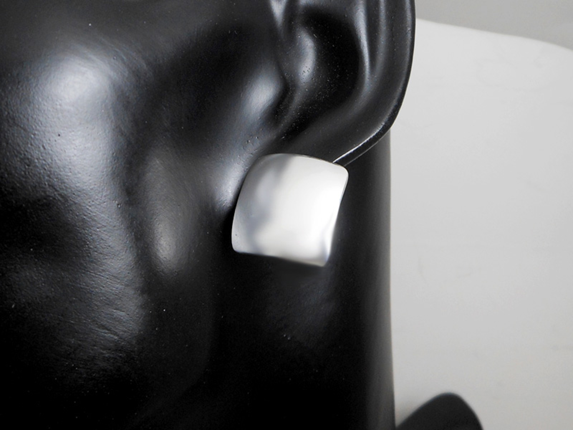 925 Sterling Silver Dome Square Stud Earrings – Handmade Geometric Jewelry - Image 8