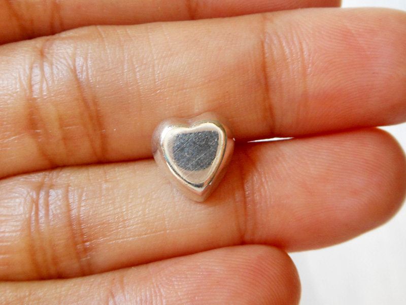 Minimalist 925 Sterling Silver Puffy Heart Stud Earrings – Romantic Handmade Jewelry - Image 8