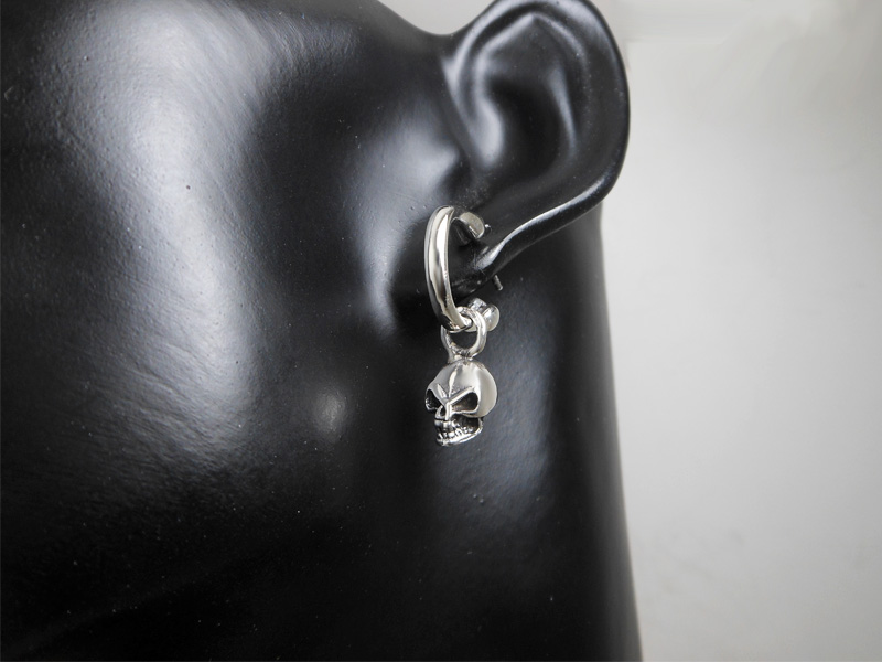 Handmade 925 Sterling Silver Eyebrow Skull Hoop Earrings – Gothic Halloween Jewelry - Image 12