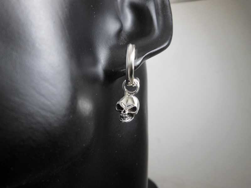 Handmade 925 Sterling Silver Eyebrow Skull Hoop Earrings – Gothic Halloween Jewelry - Image 13