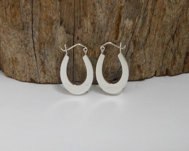 925 Sterling Silver Horseshoe Hoop Earrings | Sup Silver – Sup Silver