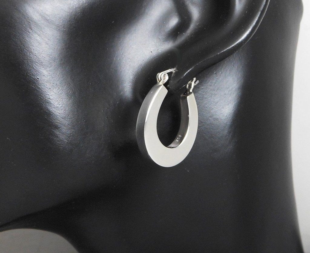 925 Sterling Silver Horseshoe Hoop Earrings Sup Silver Sup Silver