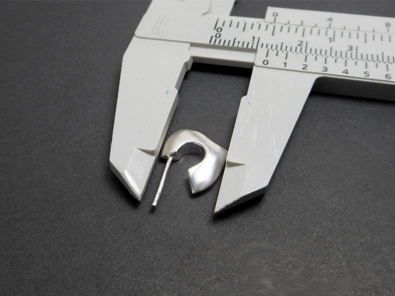 Minimalist Puffy Heart Open Hoop Stud Earrings – Handmade 925 Sterling Silver Jewelry - Image 8