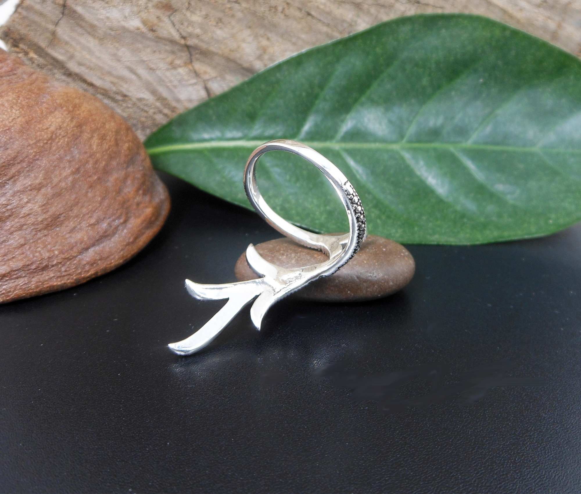 Handmade Leaf Branch Wrap Ring – 925 Sterling Silver Adjustable Statement Jewelry - Image 11