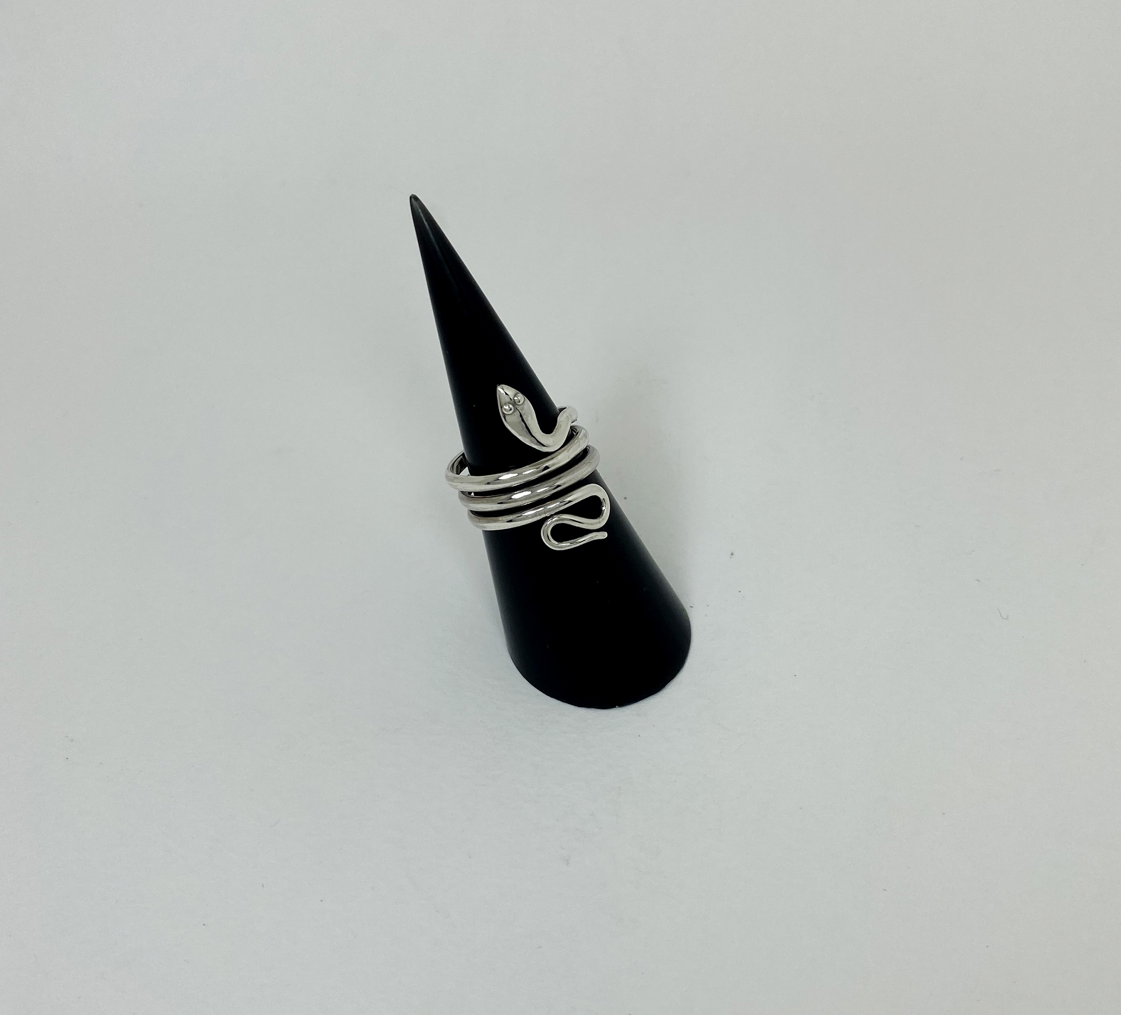 Sup Silver Snake Coil Wrap Ring 925 Sterling Silver, Handmade Women Adjustable Ring - Image 10