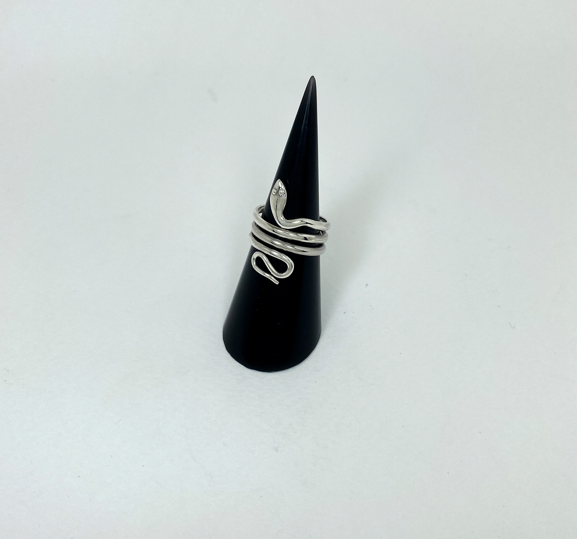 Sup Silver Snake Coil Wrap Ring 925 Sterling Silver, Handmade Women Adjustable Ring - Image 11
