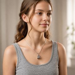 Fleur-de-lis Bell Pendant | Handcrafted 925 Sterling Silver Minimalist Jewelry