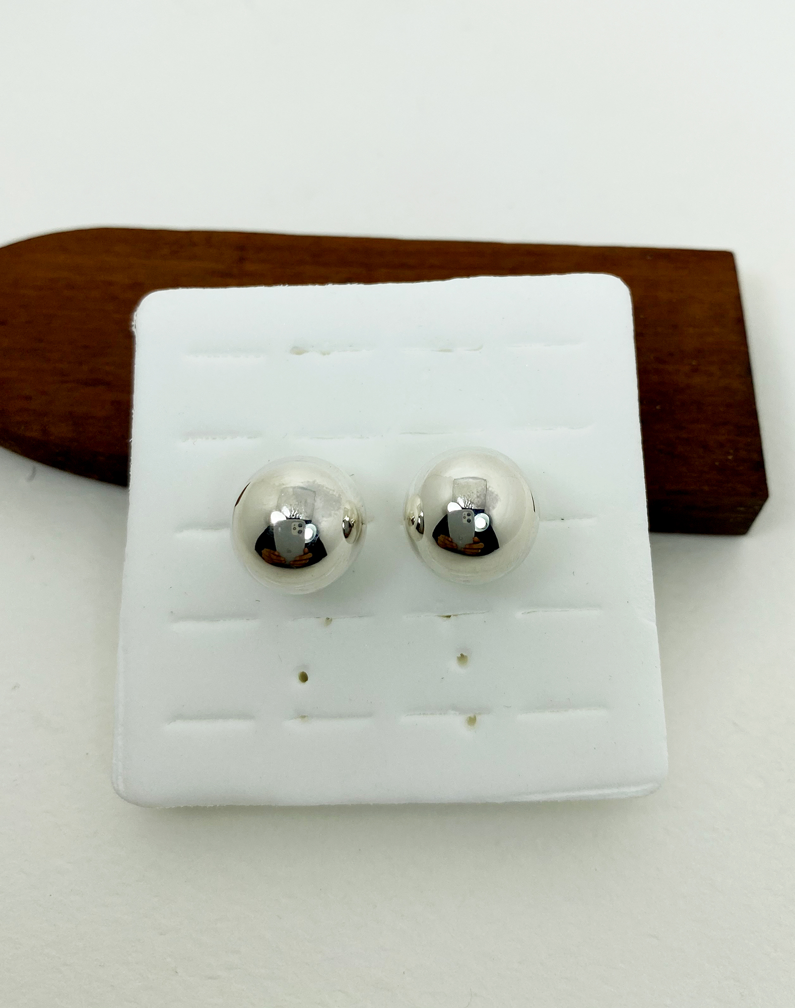 Ball Stud Earrings – Handmade 925 Sterling Silver Sphere Studs (9mm, 12mm, 14mm) - Image 15