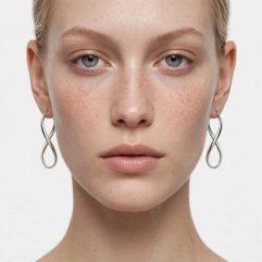925 Sterling Silver Infinity Twist Hoop Earrings | Sup Silver