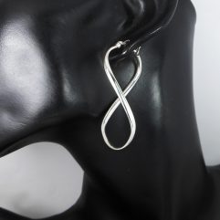 Silver Infinity Hoop Earrings, Figure 8 Earrings | Sup Silver