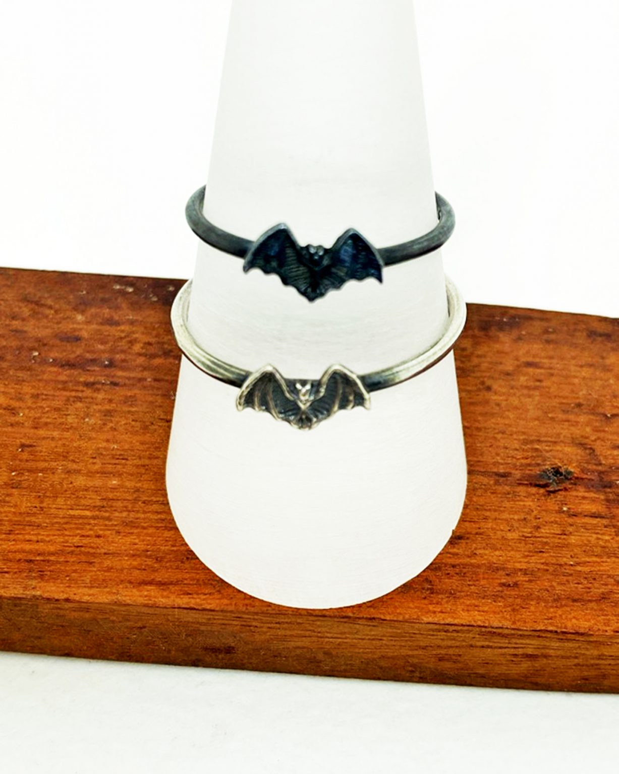 Sup Silver Minimalist Bat Ring 925 Sterling Silver, Handmade Halloween ...