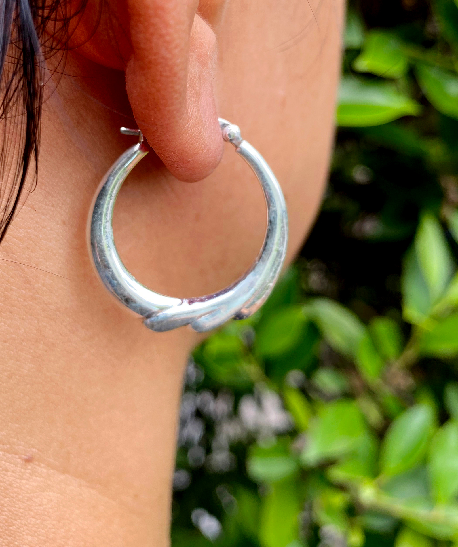 Handmade Puffy Flower Hoop Earrings – Lightweight 925 Sterling Silver Floral Jewelry - Image 12