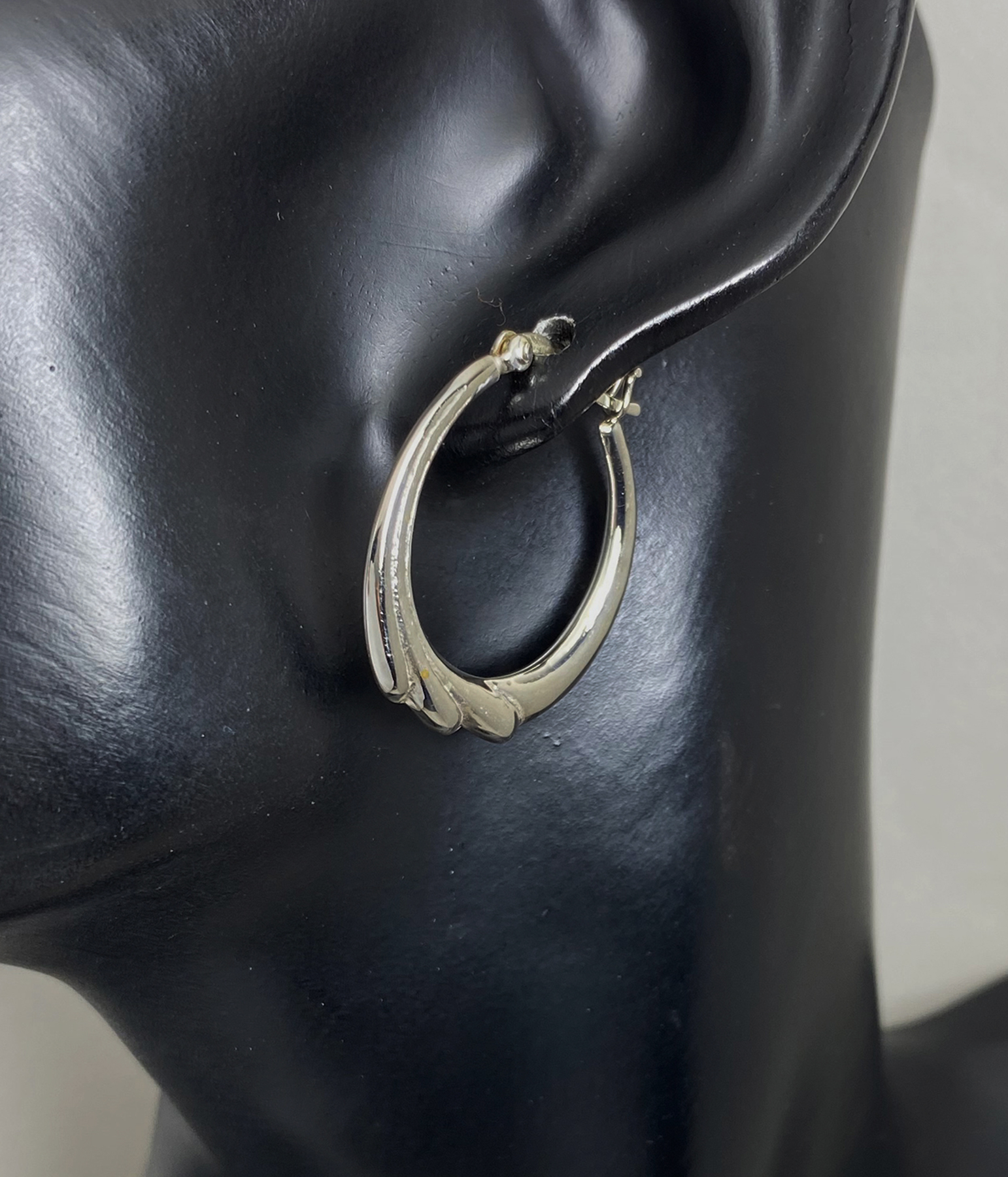 Handmade Puffy Flower Hoop Earrings – Lightweight 925 Sterling Silver Floral Jewelry - Image 3