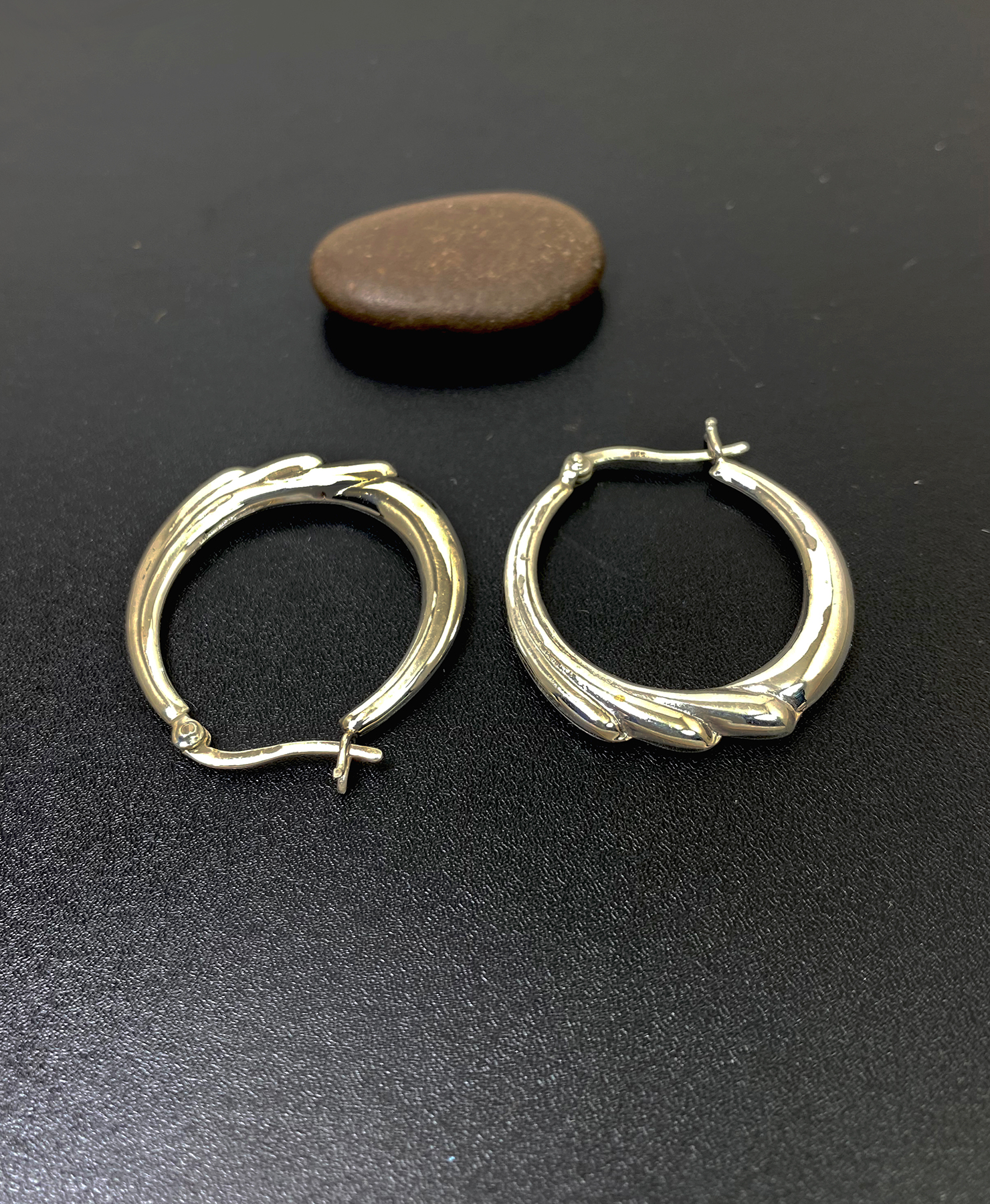 Handmade Puffy Flower Hoop Earrings – Lightweight 925 Sterling Silver Floral Jewelry - Image 6