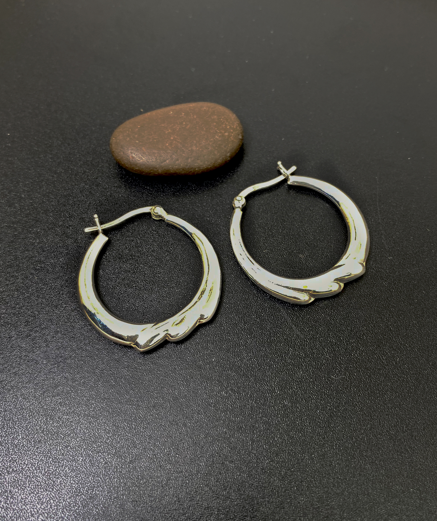 Handmade Puffy Flower Hoop Earrings – Lightweight 925 Sterling Silver Floral Jewelry - Image 7