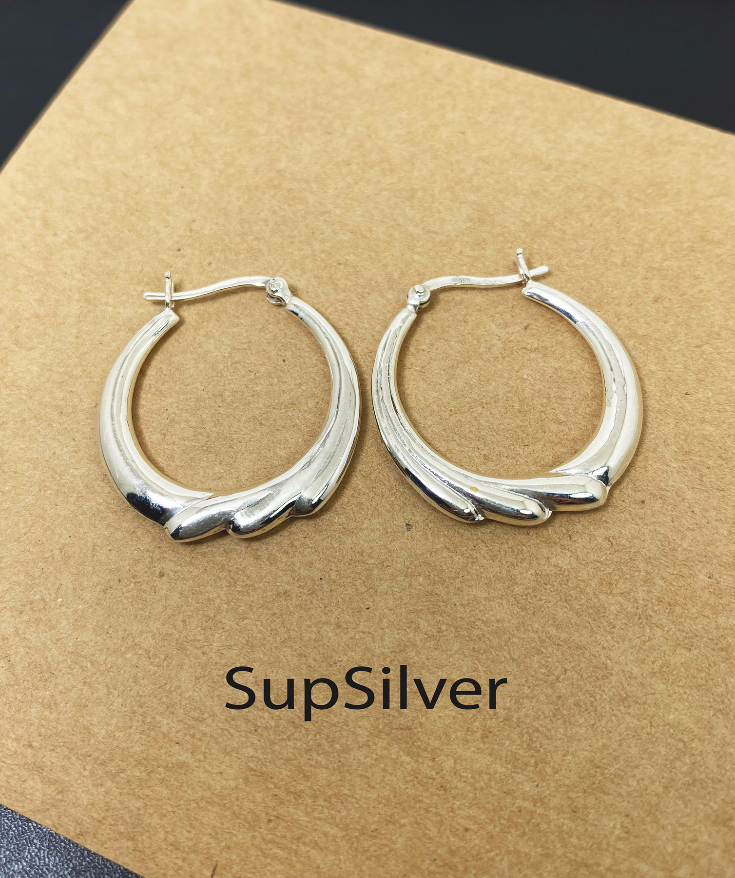 Handmade Puffy Flower Hoop Earrings – Lightweight 925 Sterling Silver Floral Jewelry - Image 8