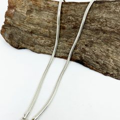Sup Silver Round Snake Necklace, 925 Silver Solid Snake Chain, Unisex Jewelry Gifts
