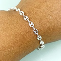 Sup Silver Anchor Chain Bracelet, 925 Silver Marine Chain Bracelet, Holiday Jewelry Gifts For Unisex